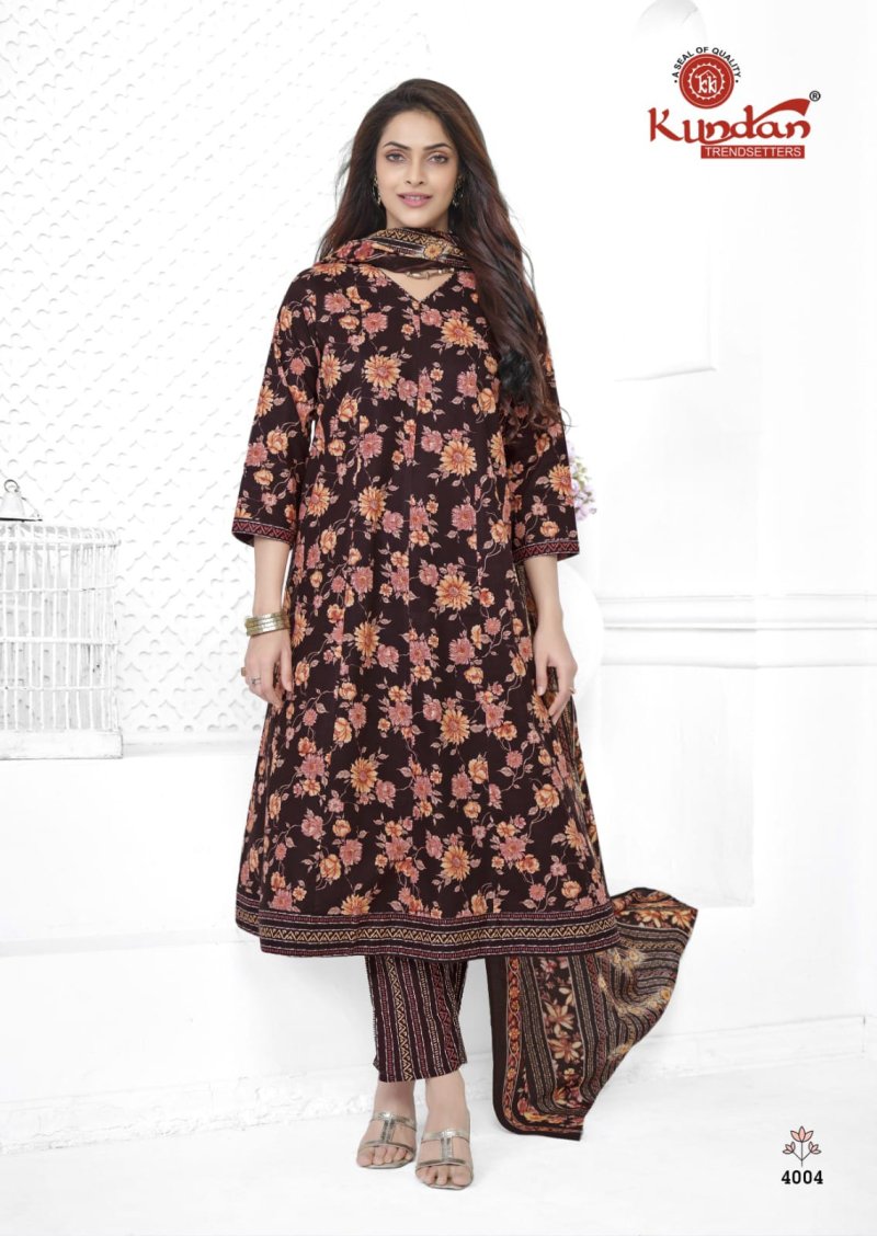 Anarkali Vol 4 By Kundan Cotton Anarkali Kurtis Set 